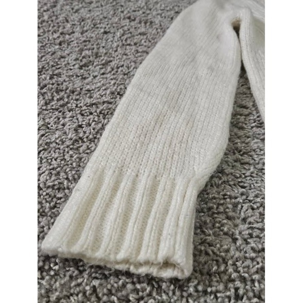 Wooden Ships Tiger Sweater Women XS White Wool Blend Knit Long Sleeve - Picture 5 of 11